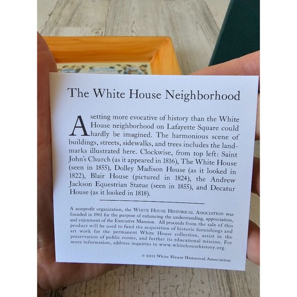 Limoges White House neighborhood tray porcelain historical association new Lafay - Picture 8 of 8